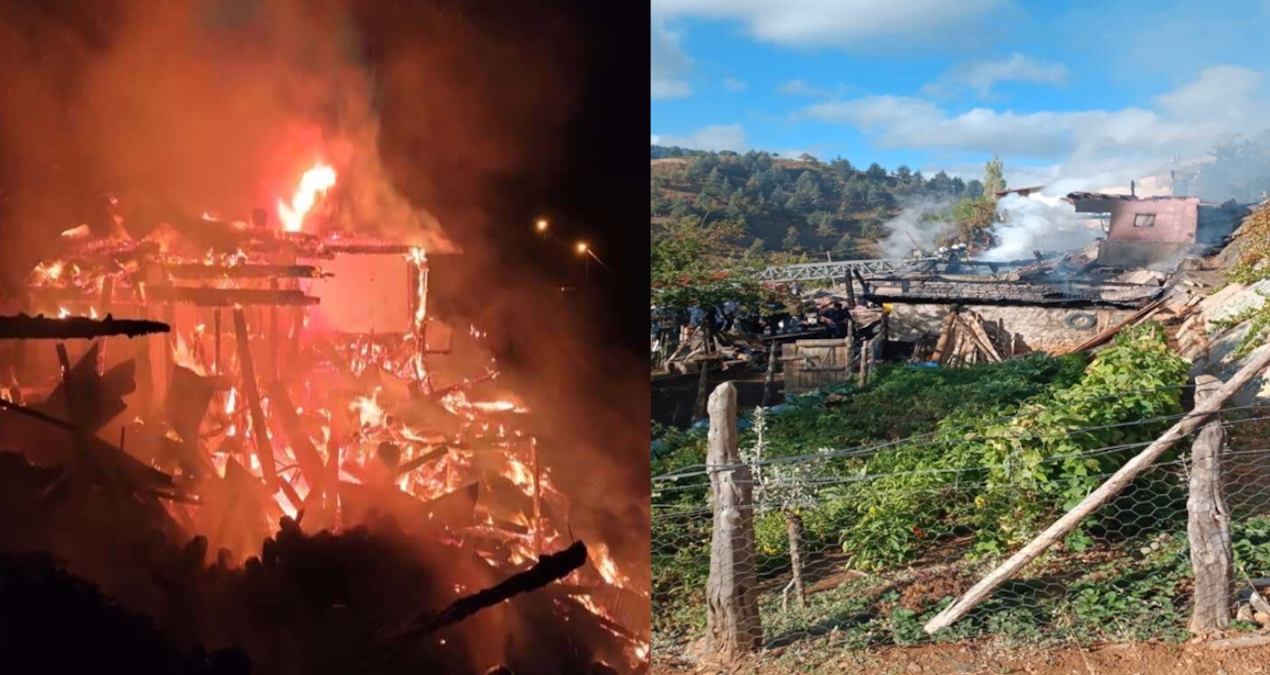 Engelli 2 kardeş yangında can verdi