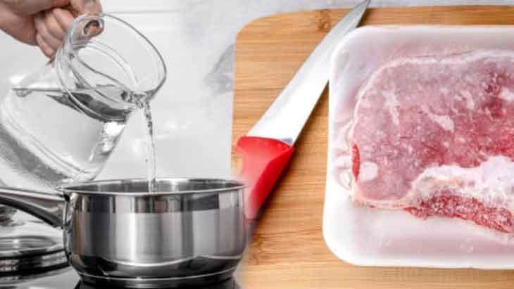 Donmuş eti 5 dakikada çözdürün! 2 tencerenin arasına koyup dökün: Alüminyum hata