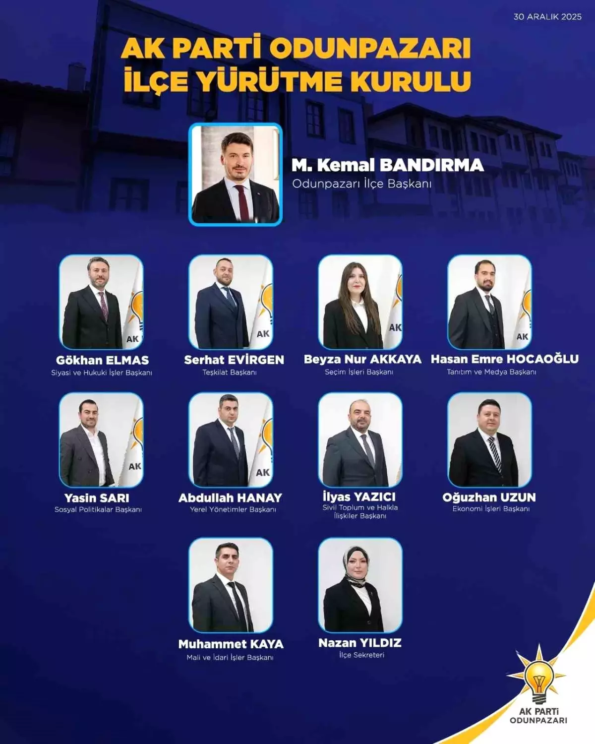 AK Parti Odunpazarı İlçe Yürütme Kurulu belli oldu